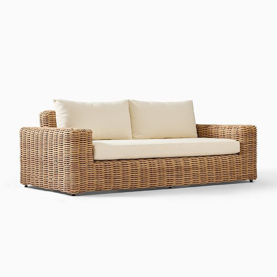 Westport 84" Outdoor Sofa, Natural, Alabaster | West Elm (US)