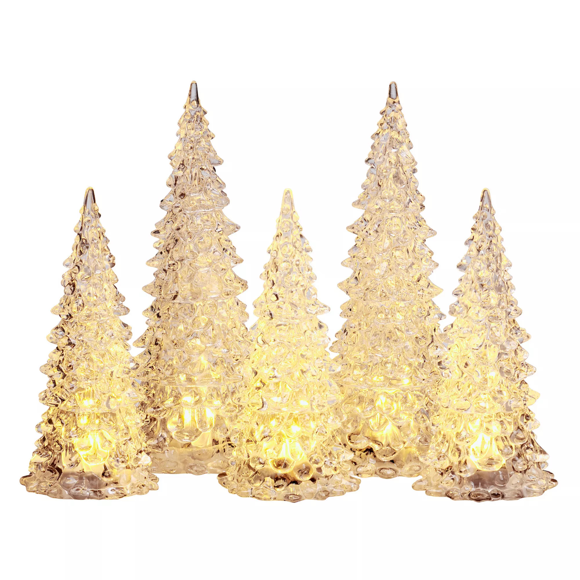 Mikasa Set of 5 LED Acrylic Tree Figurines Table Decor | Kohl's
