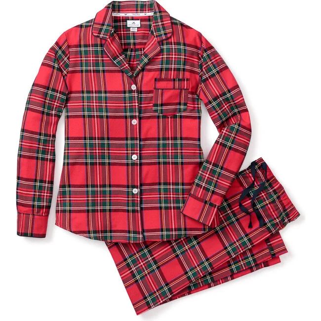 Petite Plume | Women's Pajama Set, Imperial Tartan (Prints, Size Medium) | Maisonette | Maisonette