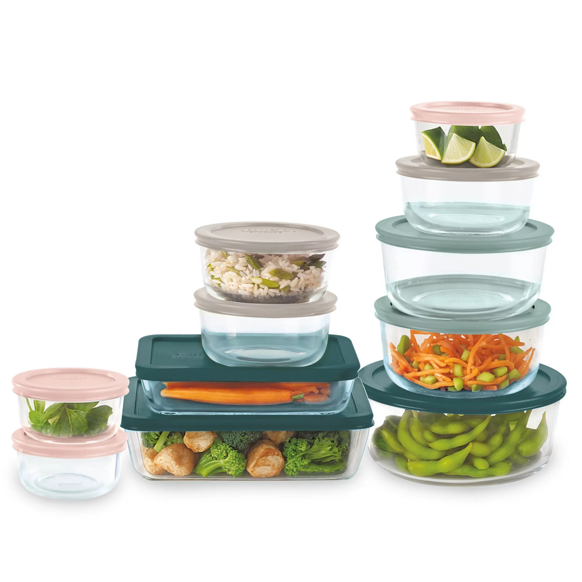 Pyrex 22-pc. Glass Food Storage Set | Kohl's
