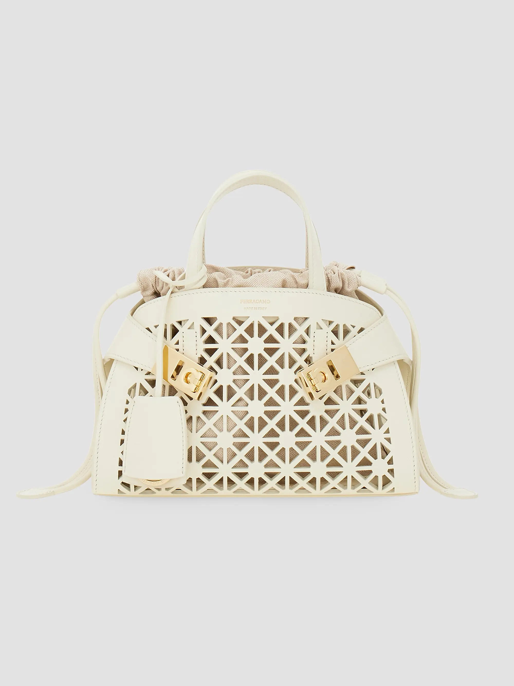 Hug Mini Laser-Cut Leather Top Handle Bag | Saks Fifth Avenue