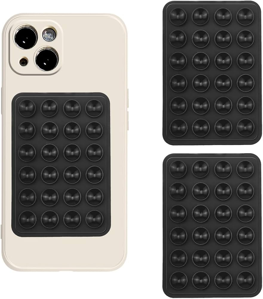 Silicone Suction Phone Case Adhesive Mount 2.16″x 3.14″,3Pcs (black) | Amazon (CA)
