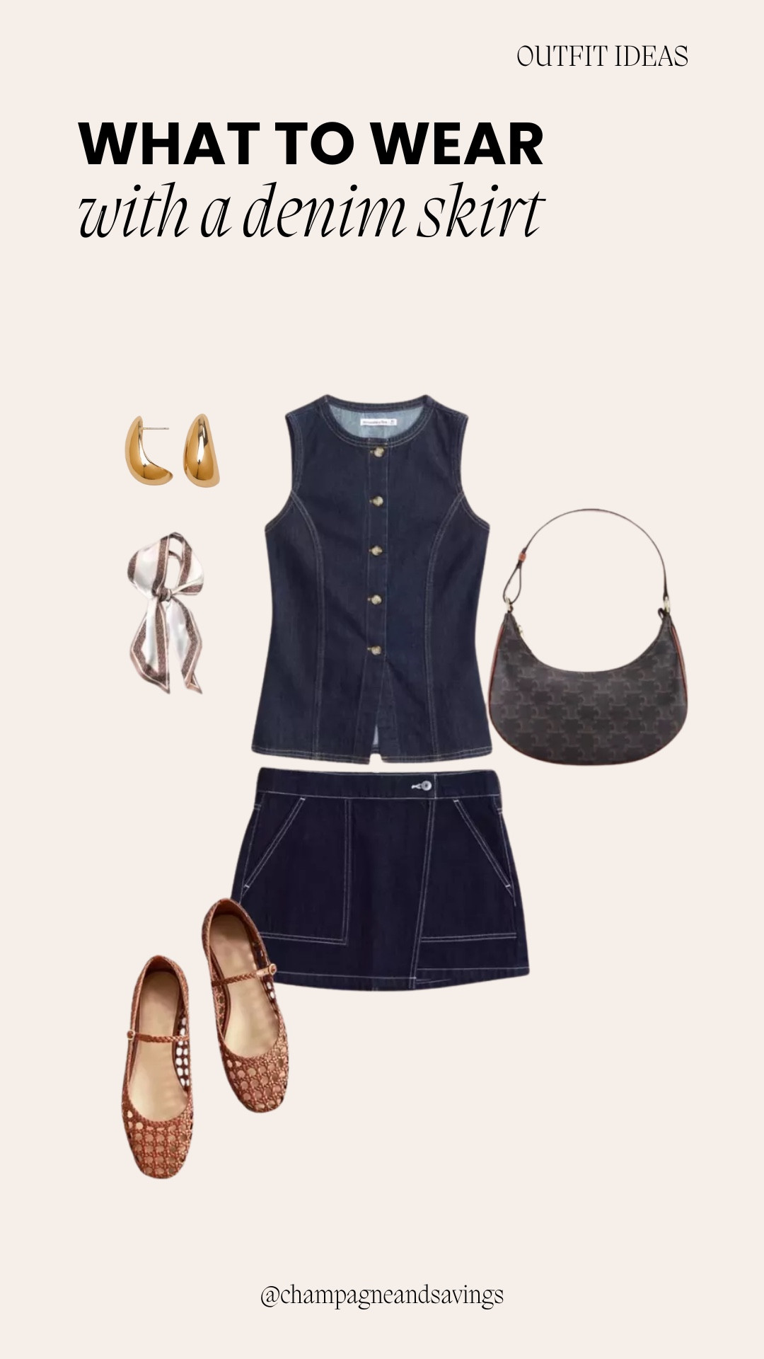 Denim skirt outfit

#LTKootd