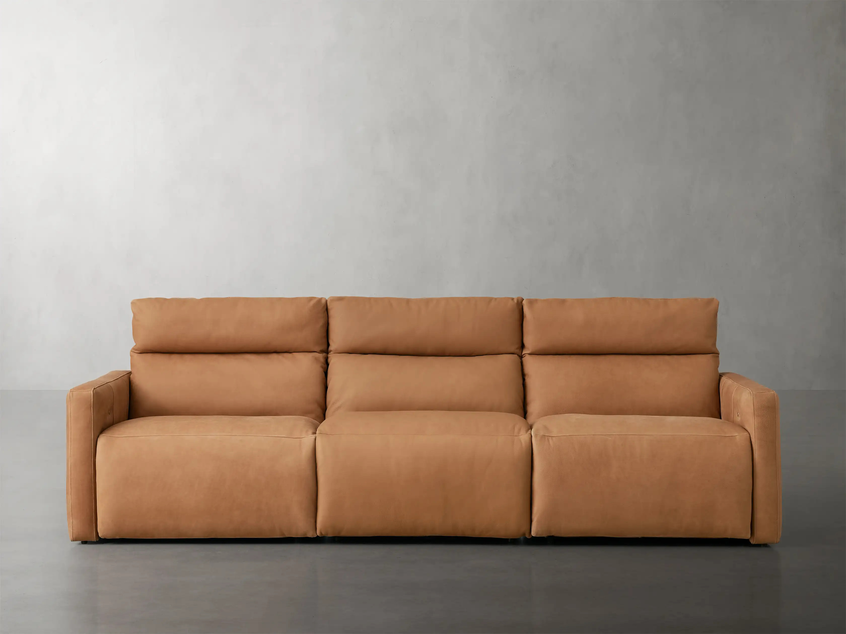 Rowland Tailored Leather Three-Piece Motion Modular Sofa | Arhaus