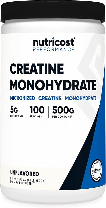 Nutricost Creatine Monohydrate Micronized Powder 500G, 5000mg Per Serv (5g) - 100 Servings, 17.9 ... | Amazon (US)