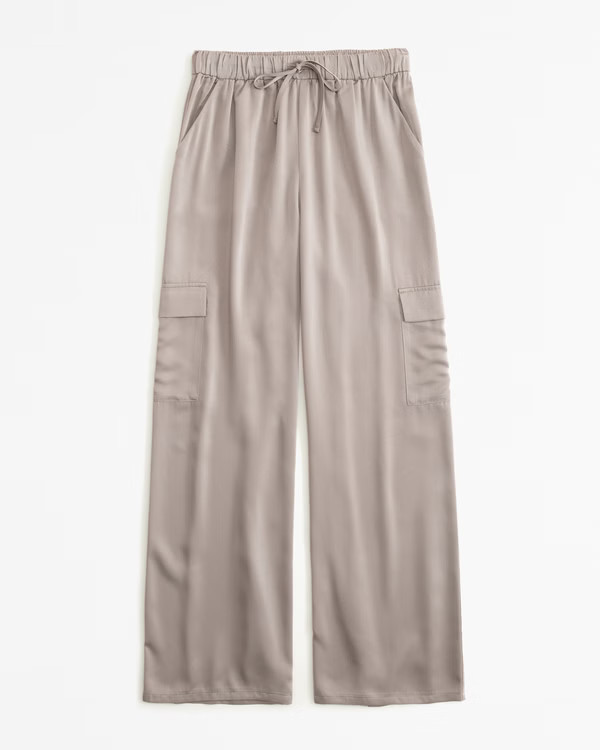 Women's Lounge Satin Wide Leg Pant | Women's Intimates & Sleepwear | Abercrombie.com | Abercrombie & Fitch (US)