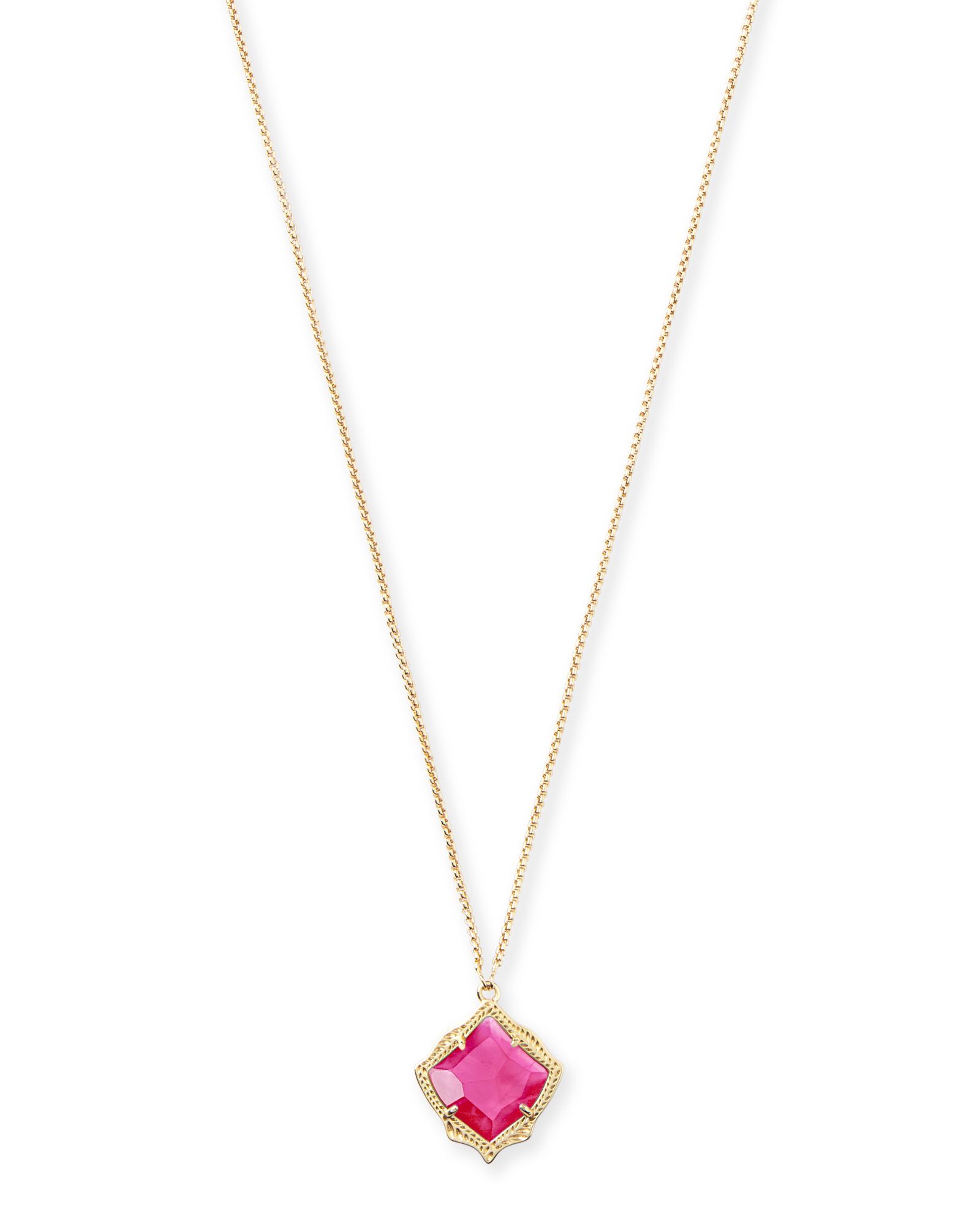 Kacey Gold Long Pendant Necklace in Azalea Illusion | Kendra Scott | Kendra Scott