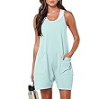 ANRABESS Women's Summer Casual Sleeveless Rompers Loose Spaghetti Strap Shorts Overalls Jumpsuit ... | Amazon (US)
