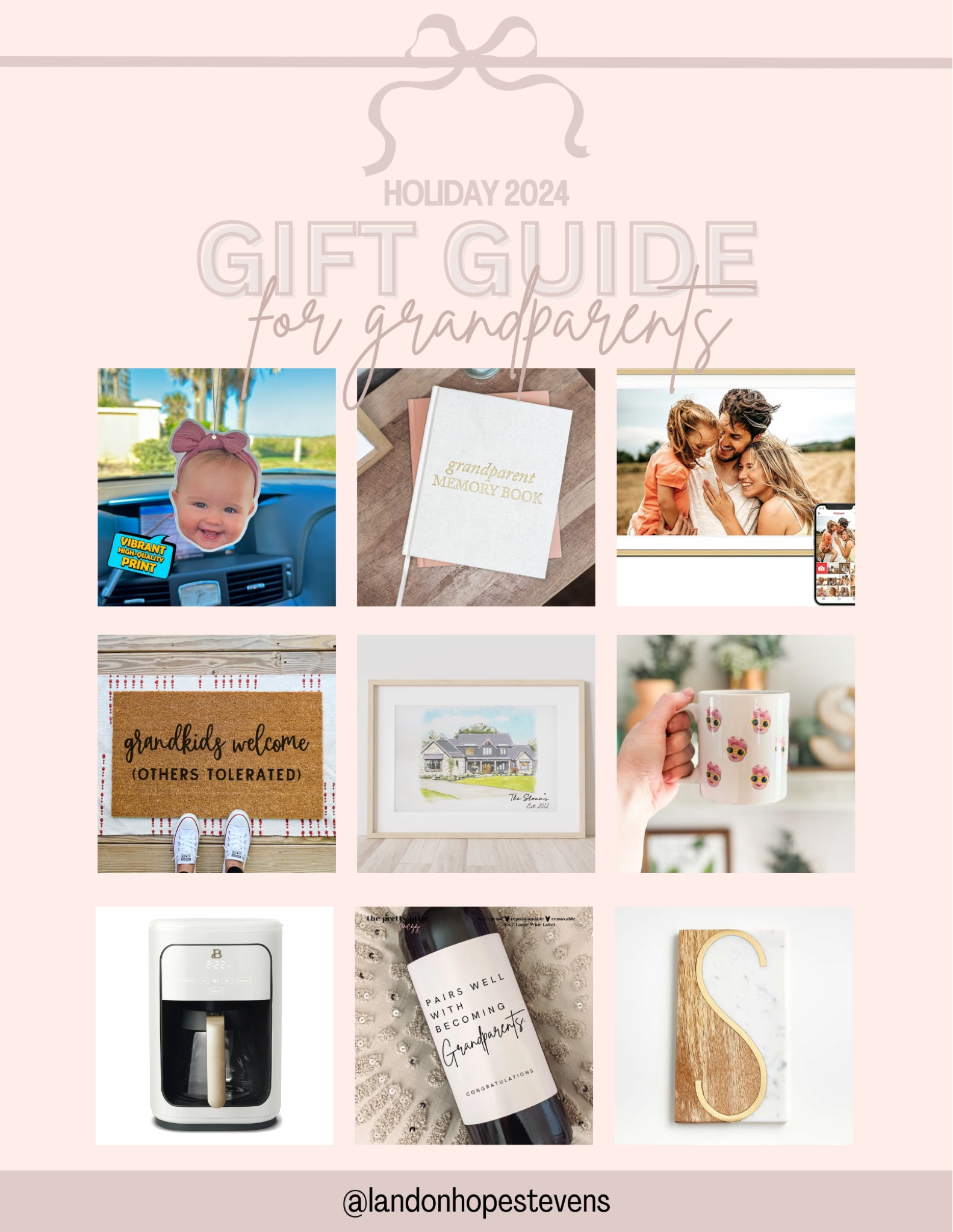 Finding the perfect gift for grandparents just got easier! From personalized memory books to cozy coffee mugs, this curated collection has thoughtful gifts that will warm their hearts. Whether it's a custom family photo frame, a wine label designed for grandma and grandpa, or a unique keepsake to celebrate family moments, these gifts are perfect for making their holiday extra special. 🥰 Don't forget to check out the high-tech coffee maker for their morning routine or the hand-painted house portrait for a sentimental touch!

#HolidayGiftGuide #GiftsForGrandparents #GrandparentsGifts #ThoughtfulGifts #Christmas2024 #PersonalizedGifts #LTKHoliday #GiftIdeas #FamilyKeepsakes #CustomGifts

#LTKGiftGuide #LTKHoliday #LTKSeasonal
