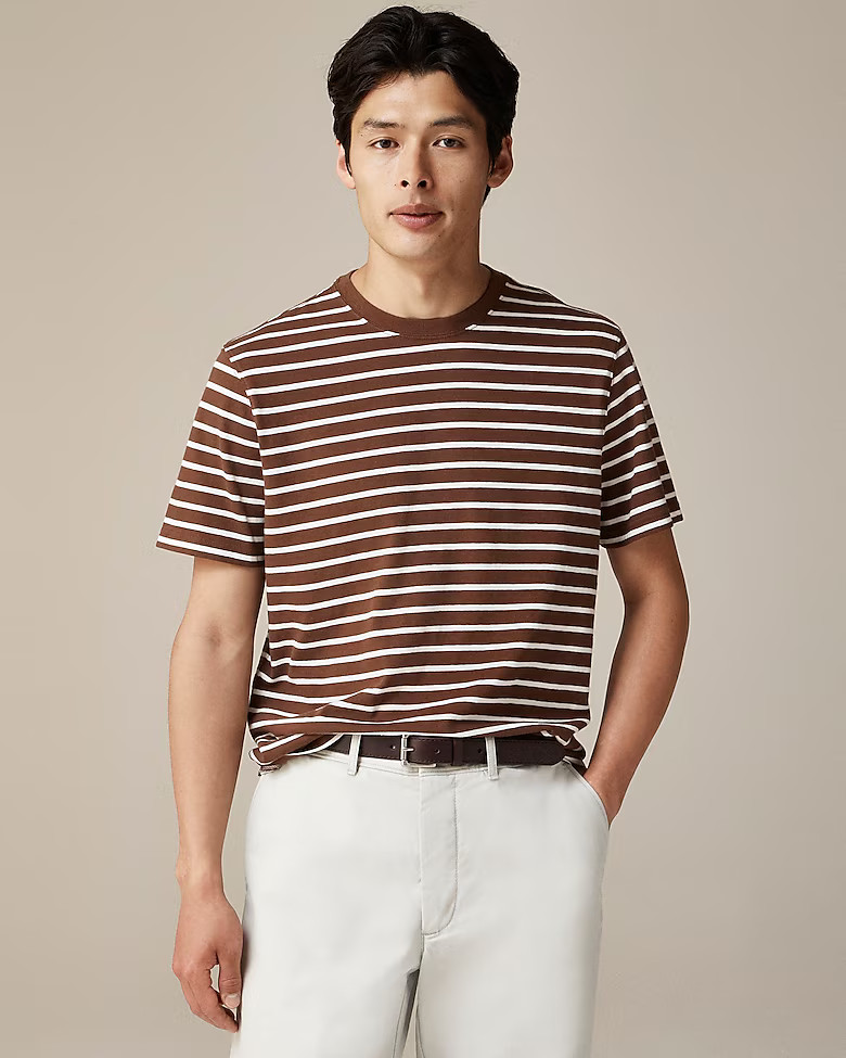 Vintage-wash cotton T-shirt in stripe | J. Crew US