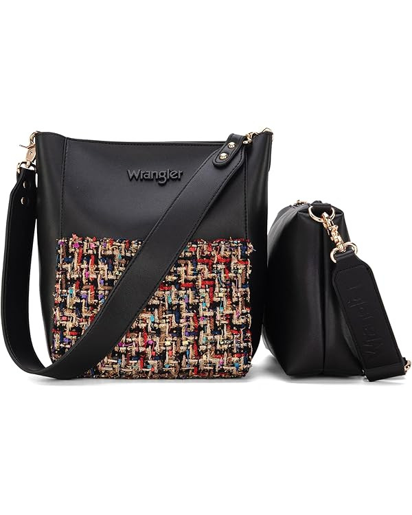 Wrangler Bucket Bag for Women Large Crossbody Bags with Extra Guitar Strap | Amazon (US)