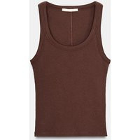 Zara - Ribbed Sleeveless Top - Wine - S - Woman | Zara US