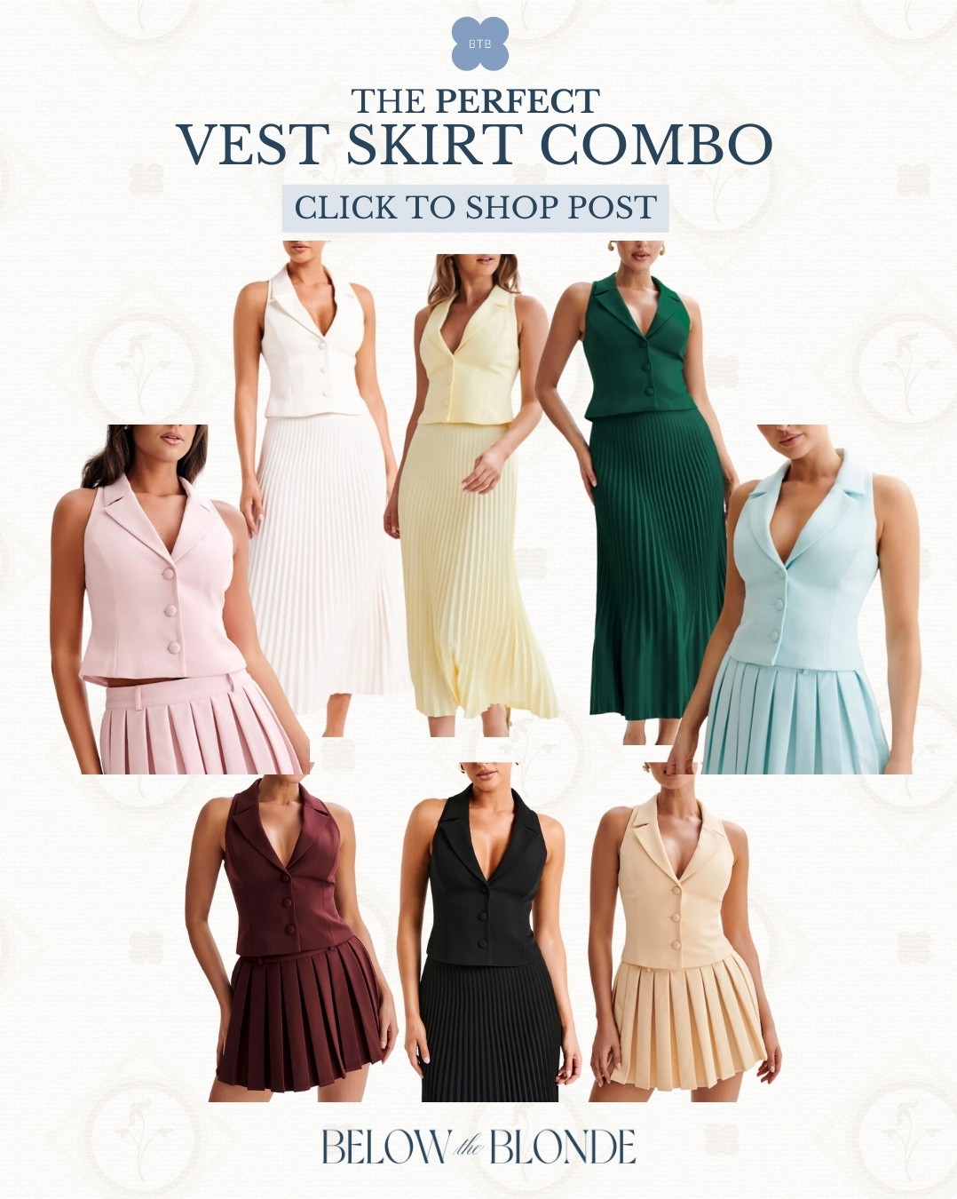 The perfect vest and skirt combo for those elegant events. I love these pieces! The quality is so evident in the seams, the weight of the skirt and the fabric! So gorgeous! I can't wait to add more colours to my collection 🤍 

#LTKSeasonal #LTKStyleTip