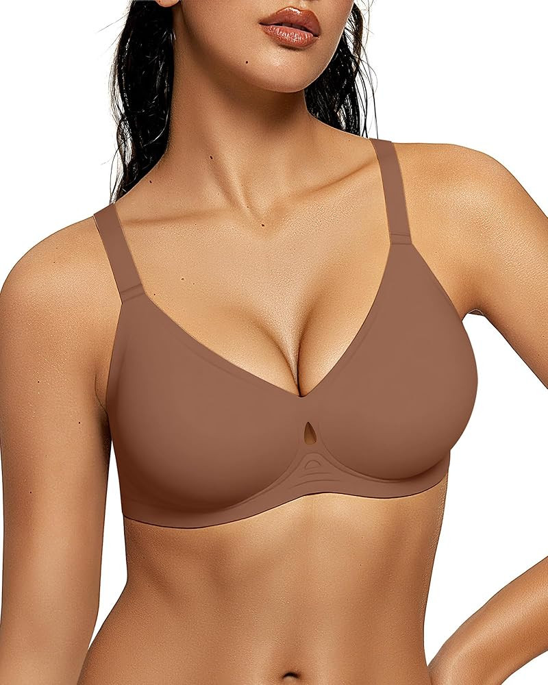 Wireless Bras for Women No Underwire Jelly Bras Seamless Push Up Full Coverage Bralettes Comforta... | Amazon (US)