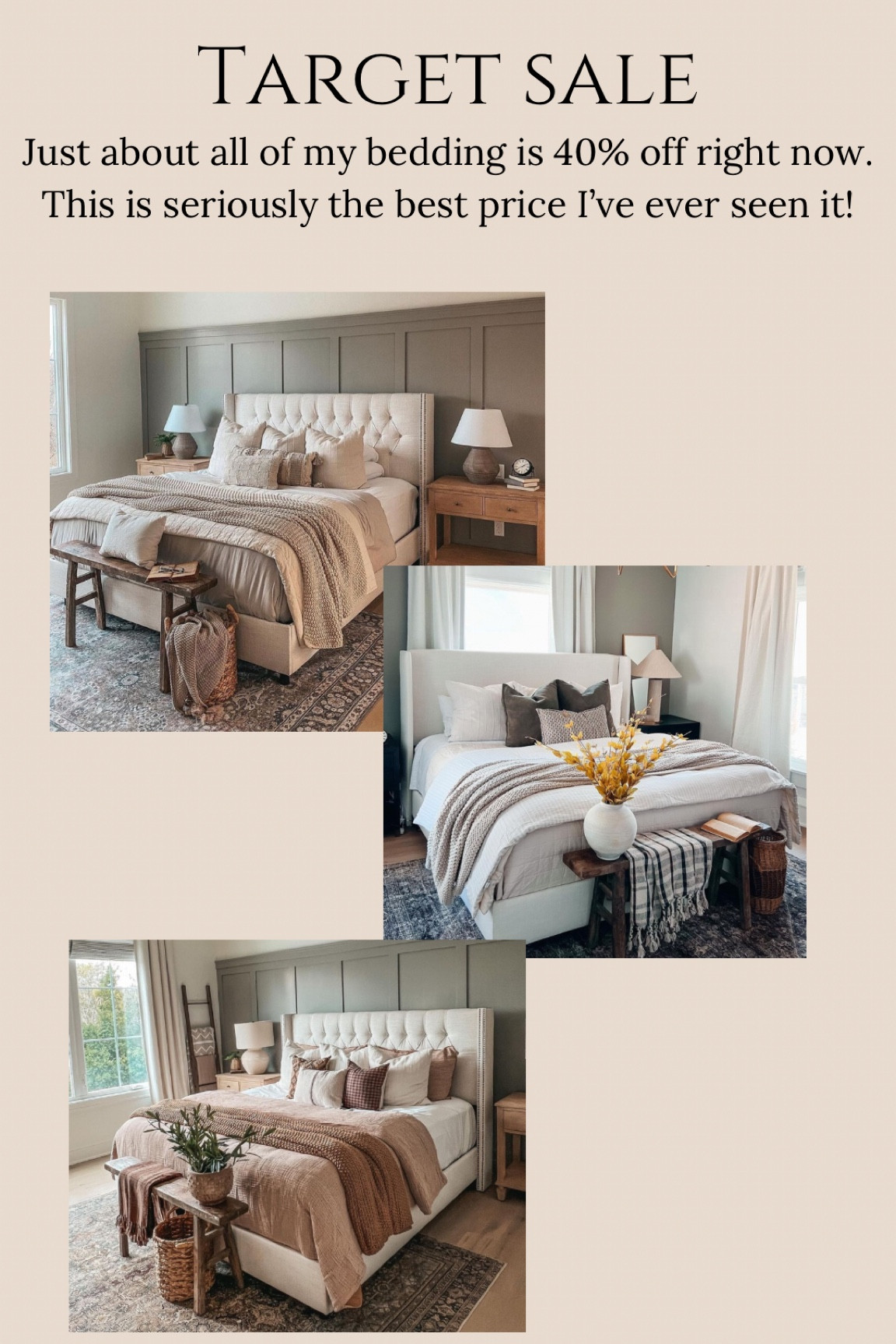 This is such an amazing deal at target right now. All of my bedding is 40% off!
Target sale. Comforter. Quilt. Knitted blanket. 

#LTKHome #LTKFindsUnder100 #LTKSaleAlert