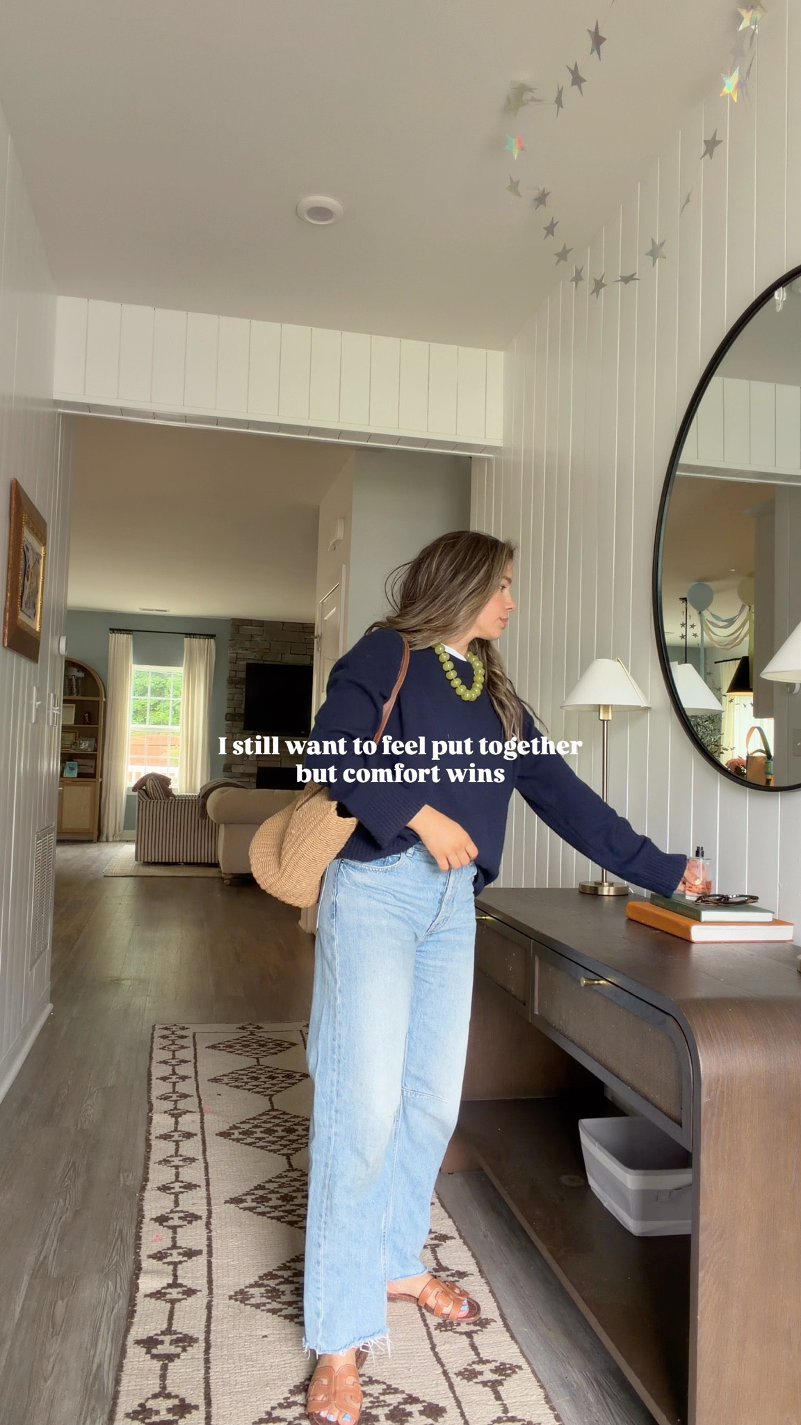 Size Small in sweater and 25 in denim (they run big I’m normally 26)


Petite style
Causal
Mom outfit


#LTKmomlife #LTKgrwm #LTKootd