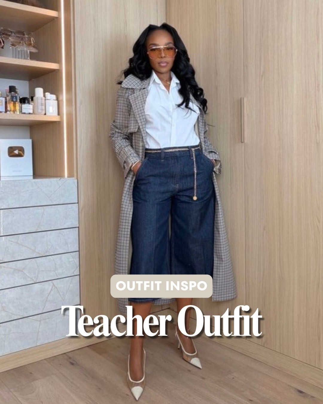 Fall teacher outfit✨ Everything from this look is linked below. 👇🏽

Wearing: Size Small | 5’4” | 140 lbs | 34D-27-40

📲   Download the FREE LTK app & follow me (@kirasfashionfinds) to shop all my daily finds.  #LTKootd #LTKPetite #LTKU