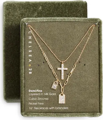 Chelsea28 Set of 2 Pendant & Charm Necklaces | Nordstrom | Nordstrom
