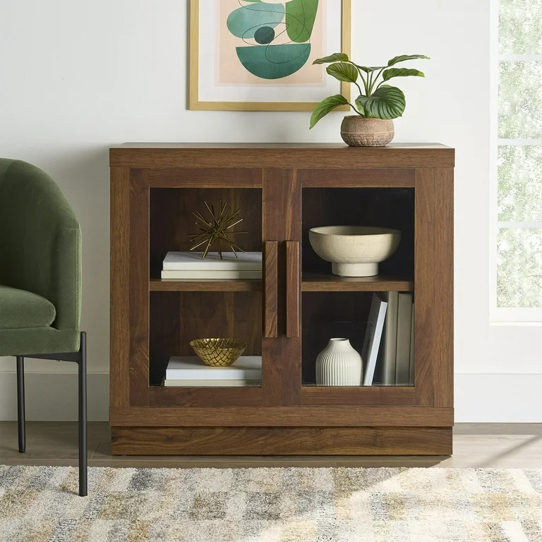 Better Homes & Gardens Ezra Accent Cabinet, Warm Walnut Finish - Walmart.com | Walmart (US)