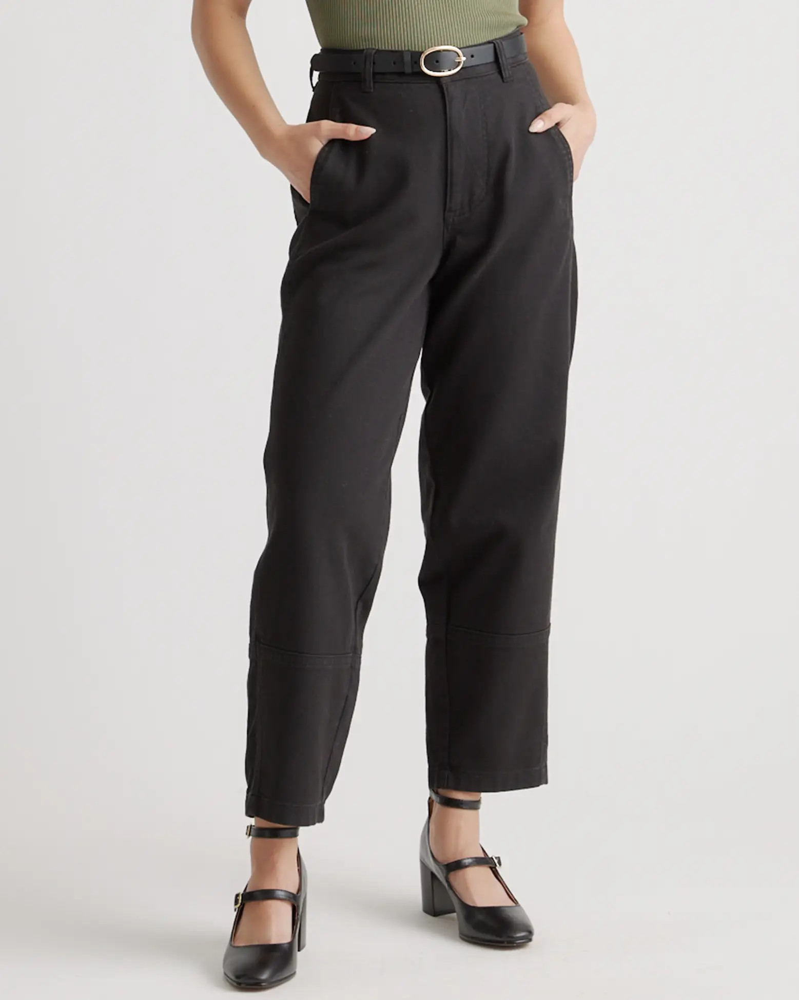 Organic Stretch Cotton Twill Barrel Pant | Quince