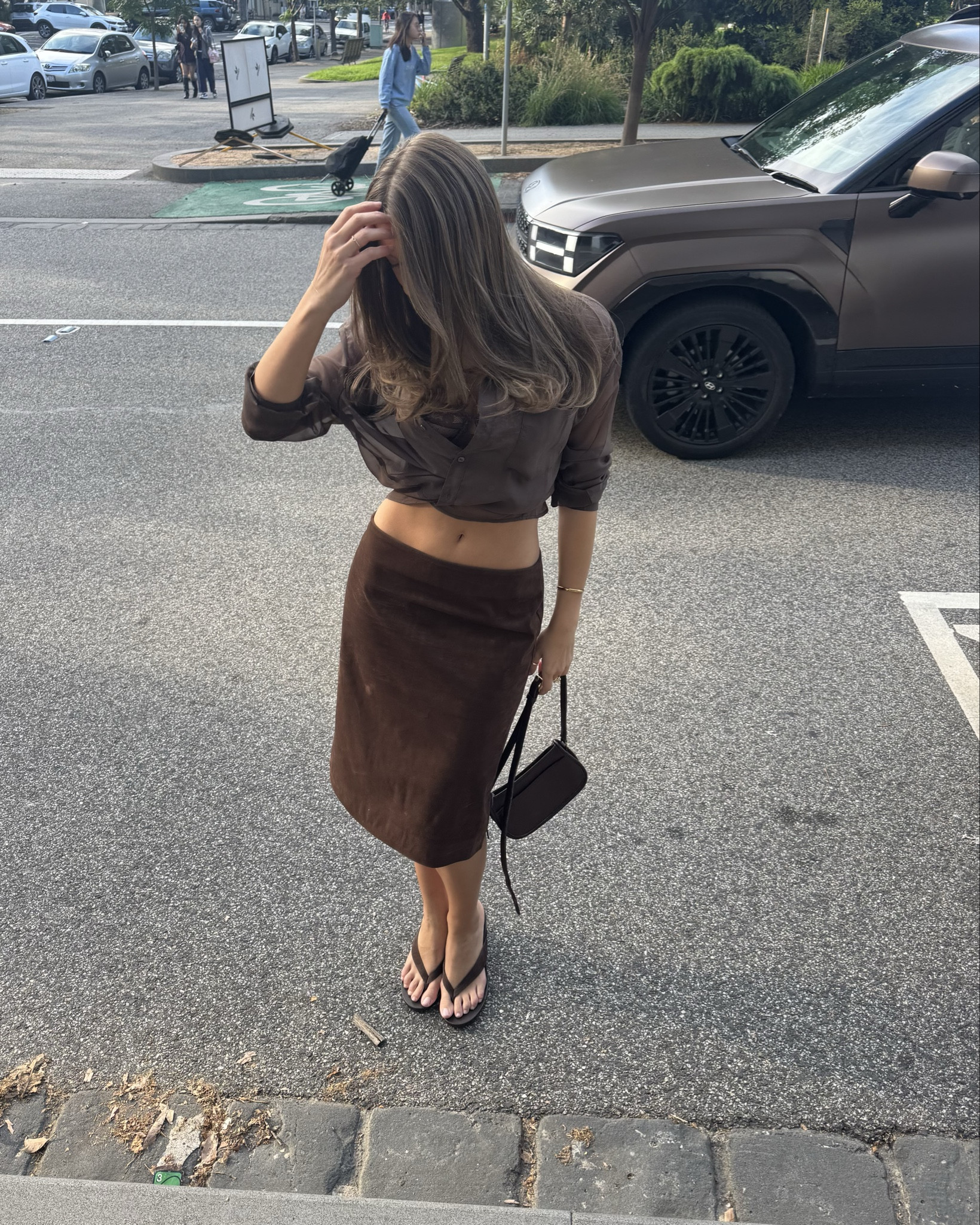I’m obsessed with this skirt & brown 🤎

Top is charcoal clothing, linked similar 

#LTKstyletip #LTKdatenight #LTKshoes
