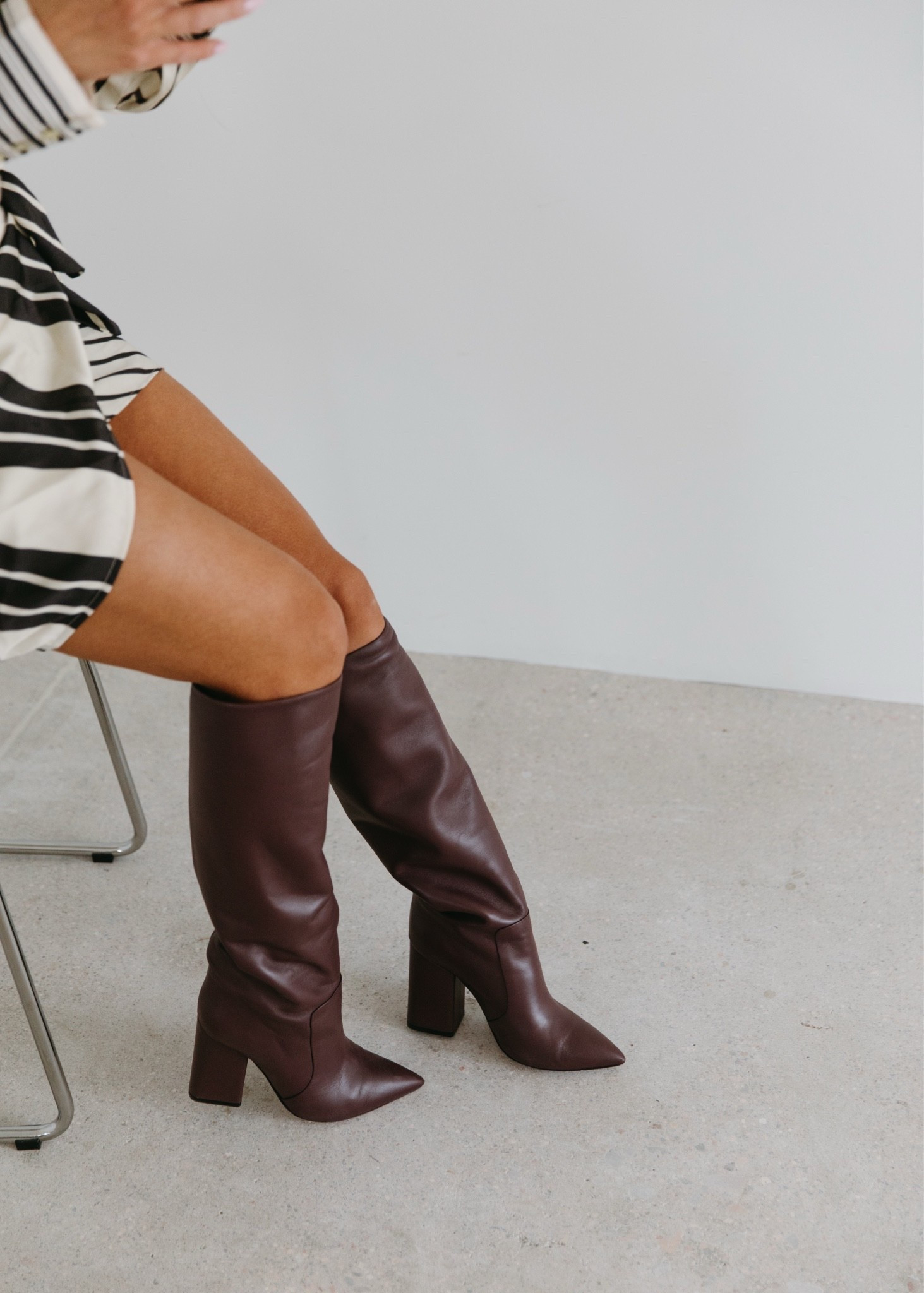 Burgundy Anja Boots are Paris Texas. Linking black or brown options. Love the knee high fit with this asymmetrical mini dress!

#LTKgrwm #LTKootd #LTKBeauty