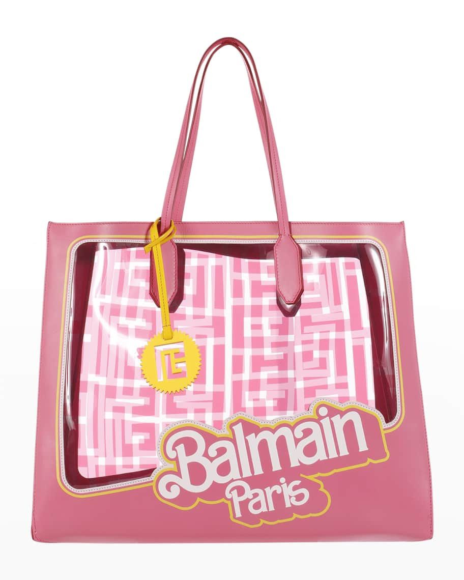Balmain x Barbie Monogram Shopping Tote Bag | Neiman Marcus
