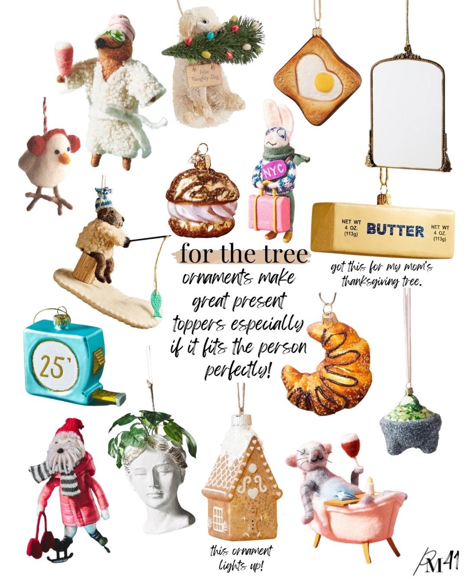 Gift guide to all things tree decor. Gifts to share the joy of the season by decking out the tree. 

#LTKHoliday #LTKunder50 #LTKSeasonal