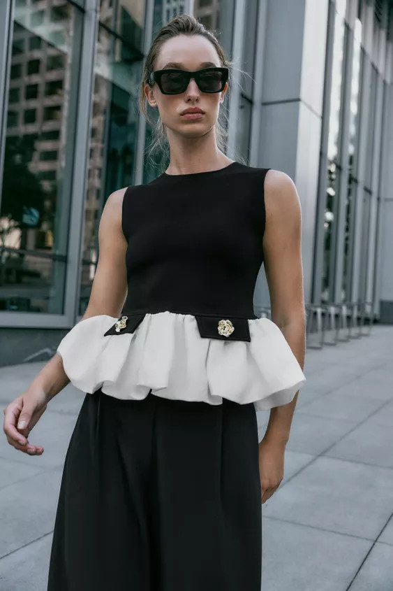 COMBINATION STRETCH TOP | Zara US