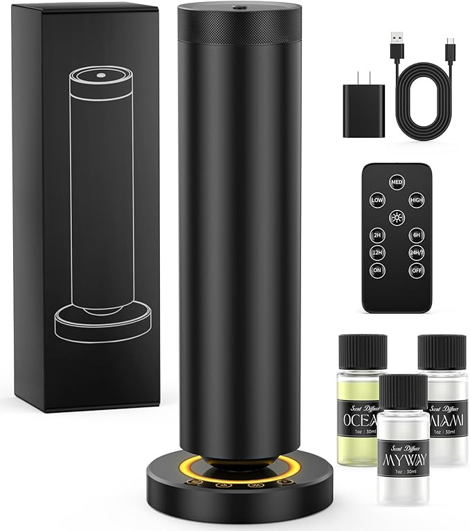 Waterless Diffuser with 90ML Essential Oils, Aromatherapy Diffuser Covers 1000 Sq Ft, Diffusers f... | Amazon (US)