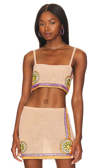 Melodie Co-ord Top in Peach | Revolve Clothing (Global)