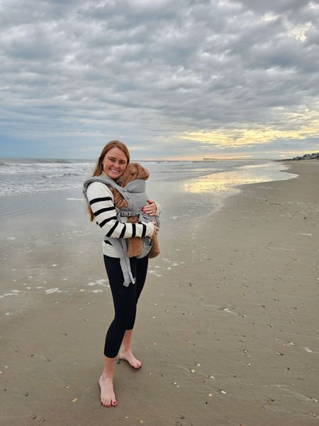 Cozy beach walk with my best boy in my favorite Amazon leggings and sweater! Love this carrier and bear suit for my little guy too 🥰

#LTKtravel #LTKbaby #LTKfindsunder50