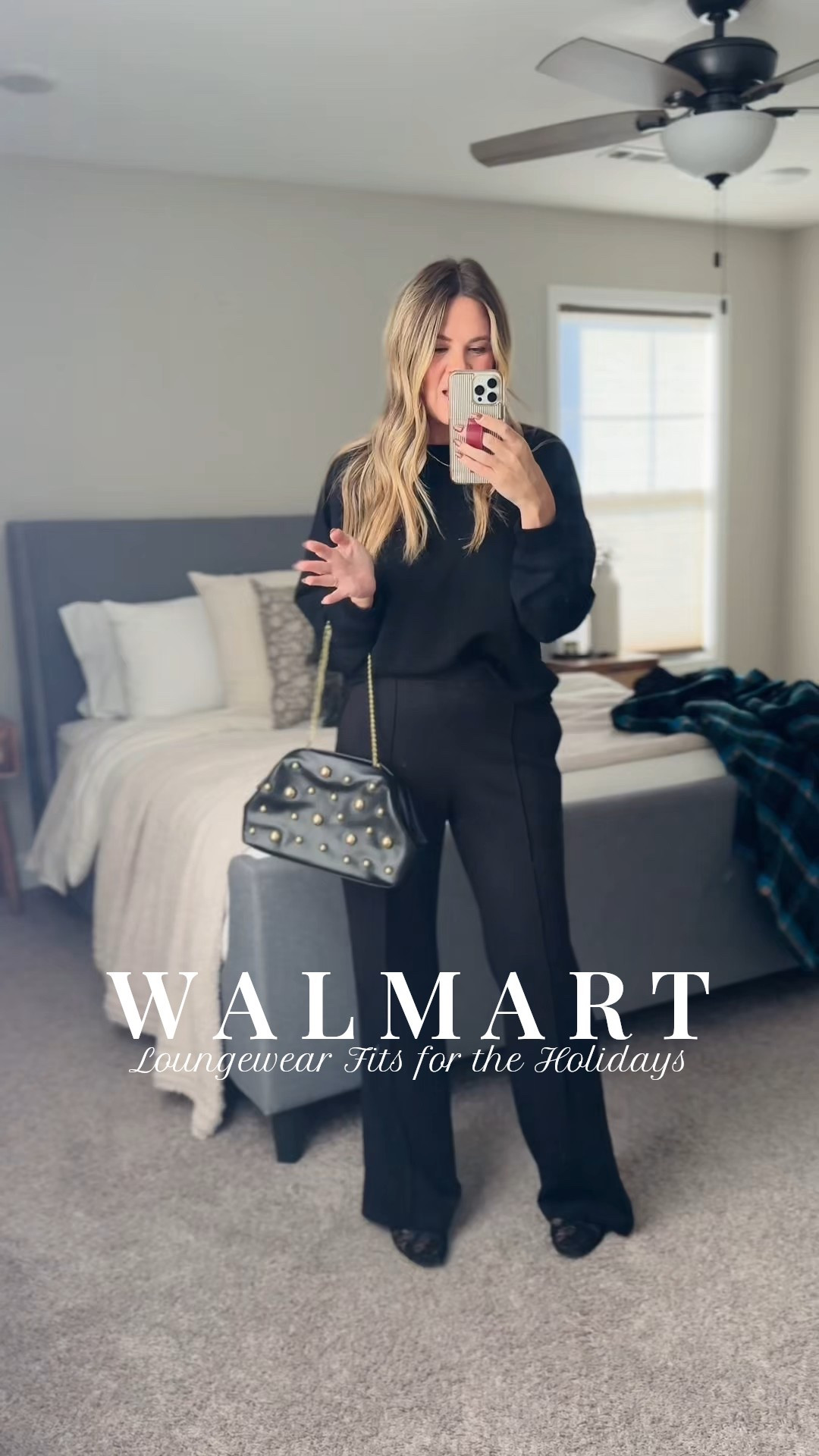Elevated comfy lounge fit from Walmart. What I’ll be wearing to Thanksgiving dinner. Wear with sneakers or cute flats. 

#LTKFindsUnder50 #LTKOver40 #LTKHoliday