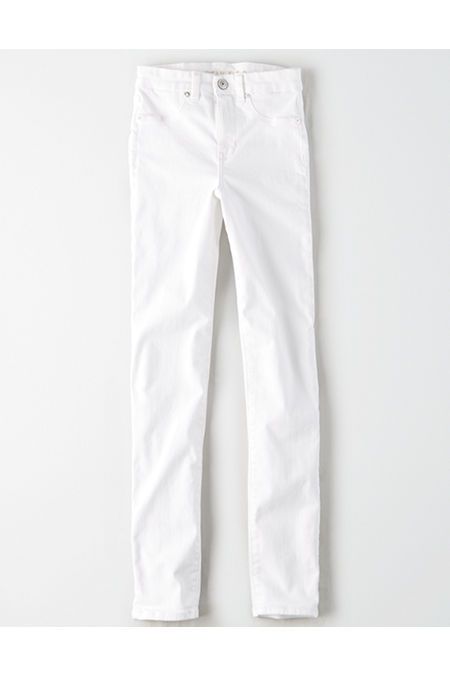 AE Ne(x)t Level Curvy High-Waisted Skinny Jean Women's White 10 Regular | American Eagle Outfitters (US & CA)