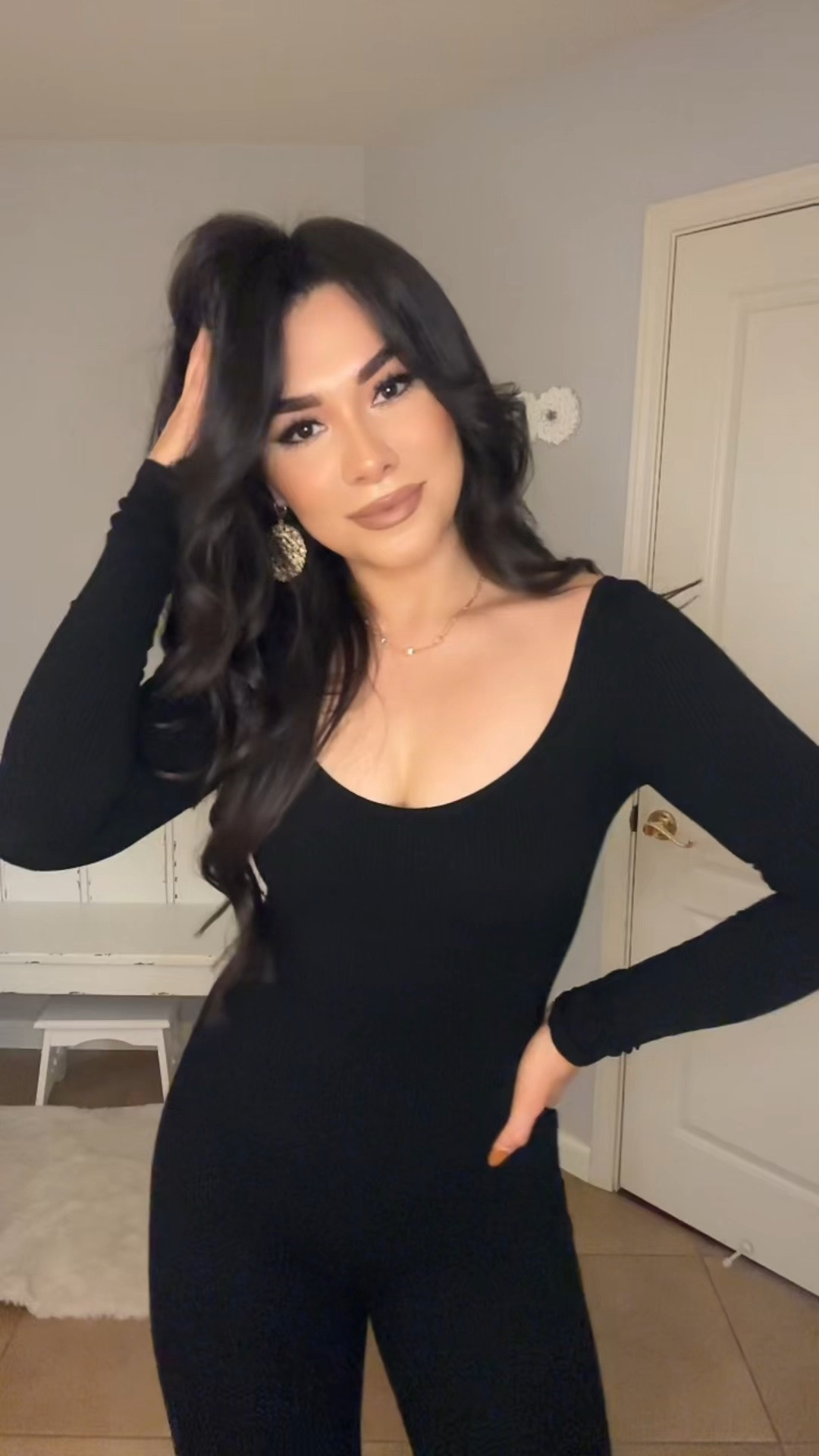 The perfect black jumpsuit from Miss Lola! 