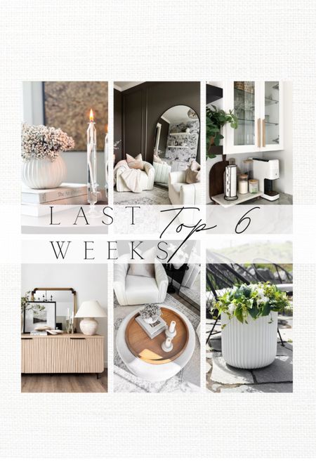 Last weeks most loved!

Home  Home decor  Home favorites  Outdoor decor  Patio finds  Home office styling  Console table  Kitchen accessories  Arch mirror  Textured vase  Modern home  Neutral home

#LTKstyletip #LTKSeasonal #LTKhome
