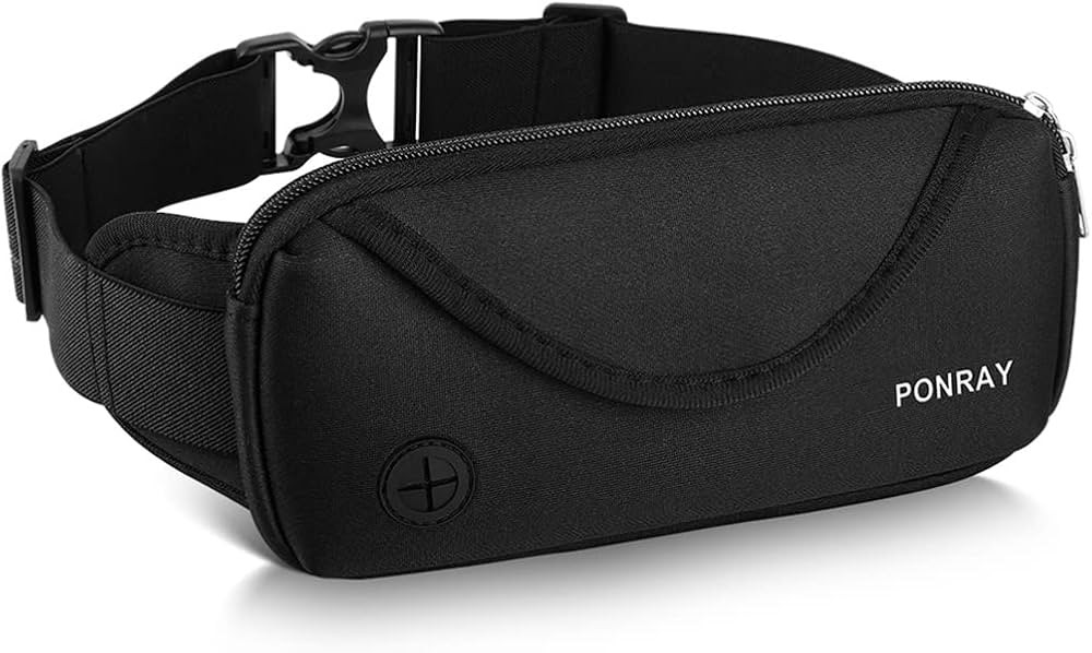 PONRAY Running Belt, Fanny Pack for Women Men, Water Resistant Waist Bag with Adjustable Strap Ru... | Amazon (US)