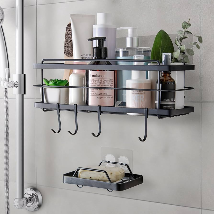 KINCMAX Shower Caddy Basket Shelf & Soap Dish - Self Adhesive Drill-Free Kitchen or Bathroom Orga... | Amazon (CA)