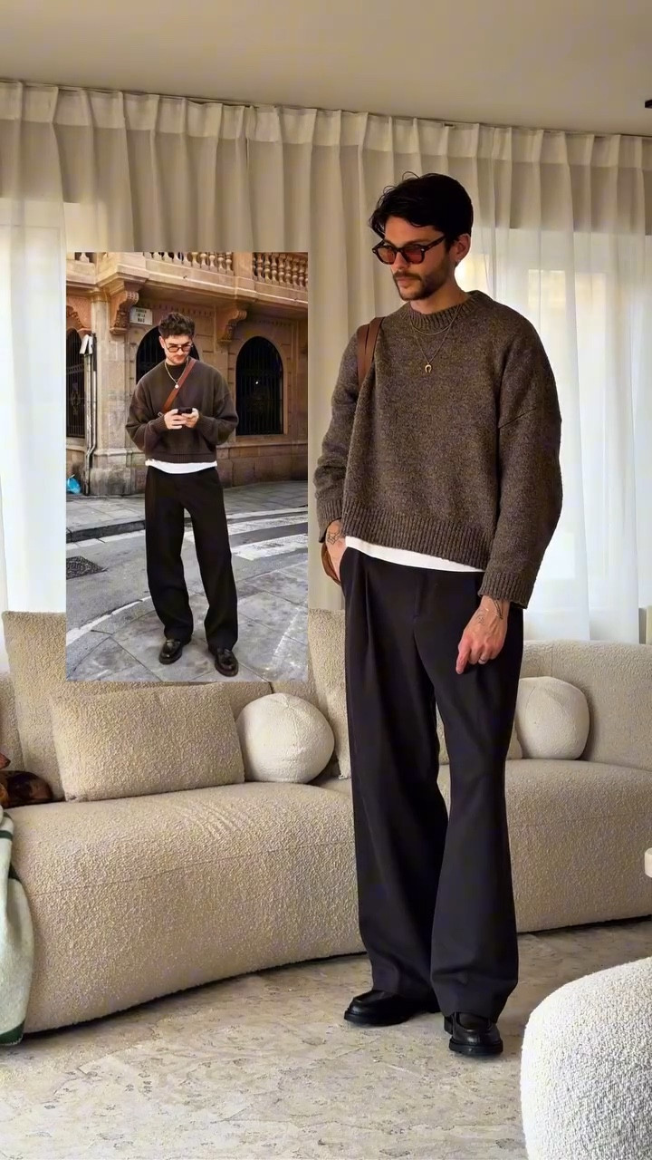 recreating pinterest outfits 

outfit breakdown:
knit— asos 
trousers— uniqlo
shoes— reiss 
sunnies—  jimmy fairly 
jewellery— 33mm
bag— asos

#LTKstyletip #LTKmens #LTKspring