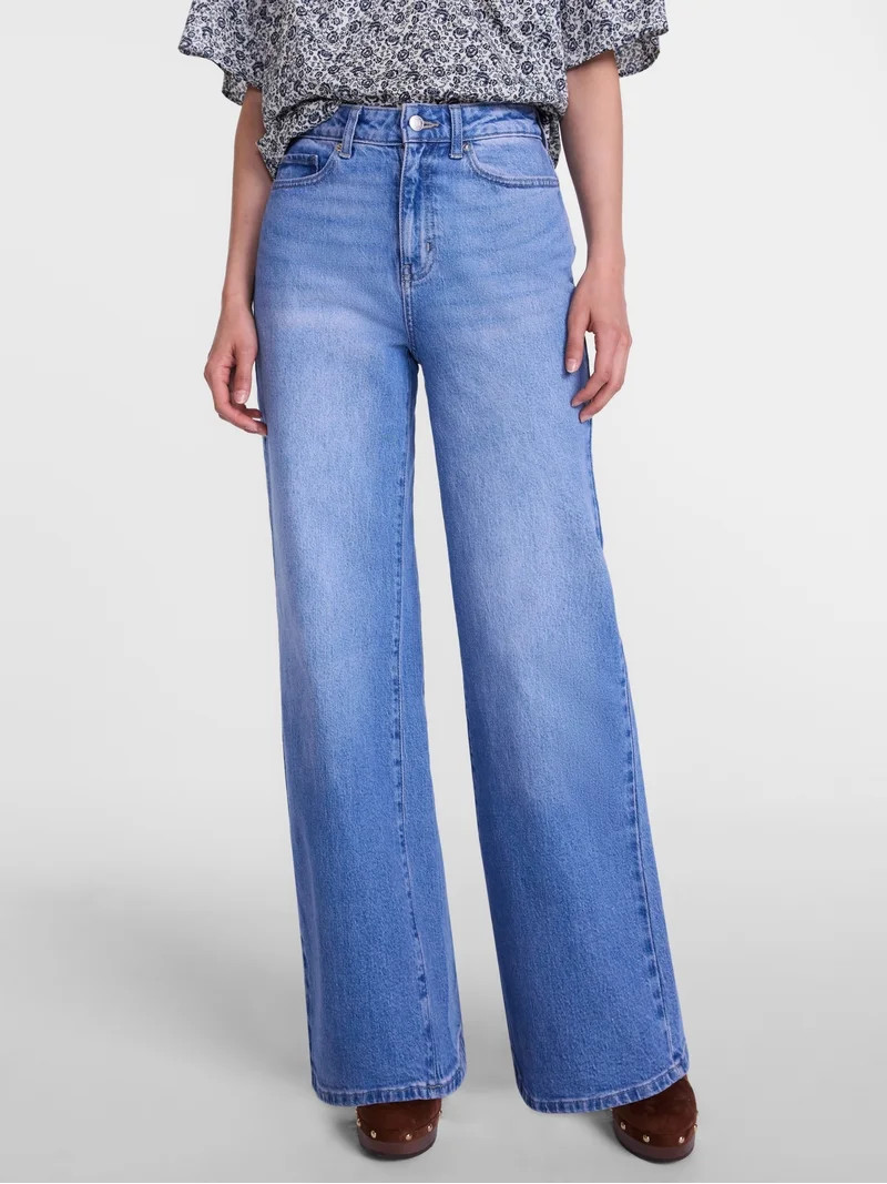 Scenario Women's Wide Leg Jeans, Sizes 0-20 | Walmart (US)