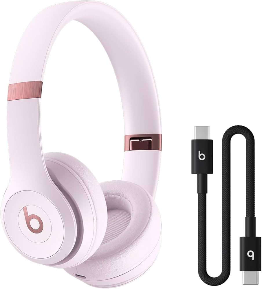 Beats Solo 4 - Wireless Bluetooth On-Ear Headphones with USB-C Charging Cable (20 cm) - Jet Black | Amazon (US)