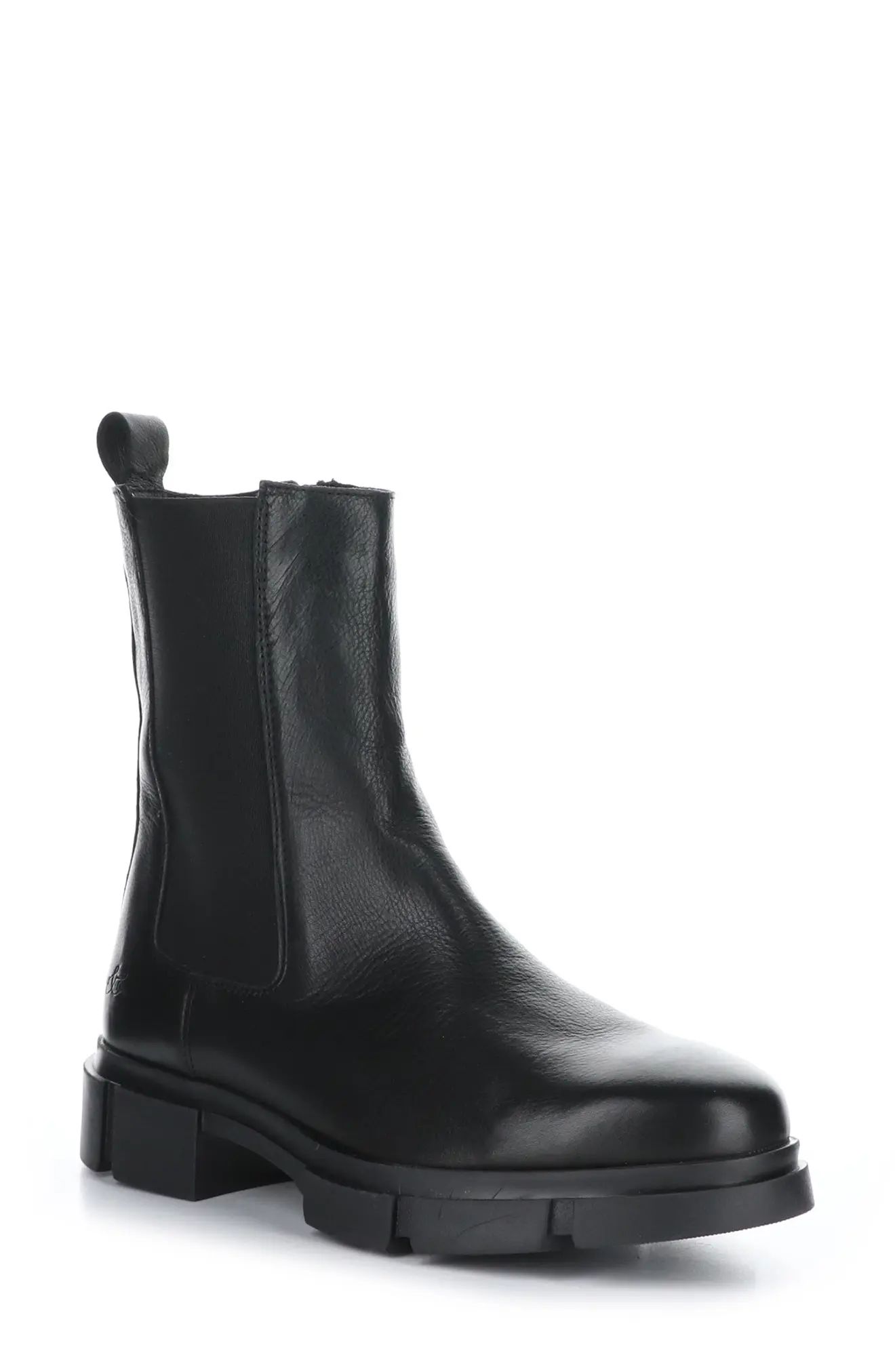 Bos. & Co. Lock Waterproof Chelsea Boot, Size 7-7.5Us in Black Feel Leather at Nordstrom | Nordstrom