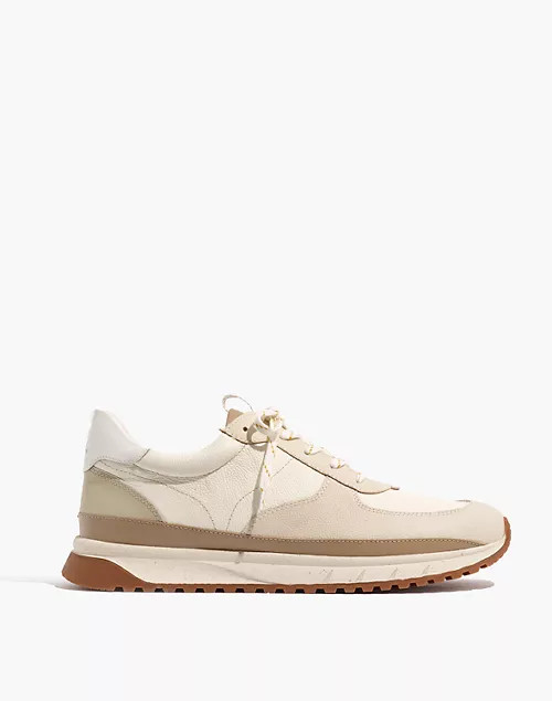 Kickoff Trainer Sneakers in Neutral Colorblock Leather | Madewell
