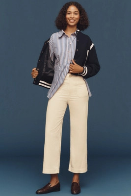 The Colette Corduroy Crop Wide-Leg Pants by Maeve | Anthropologie (US)