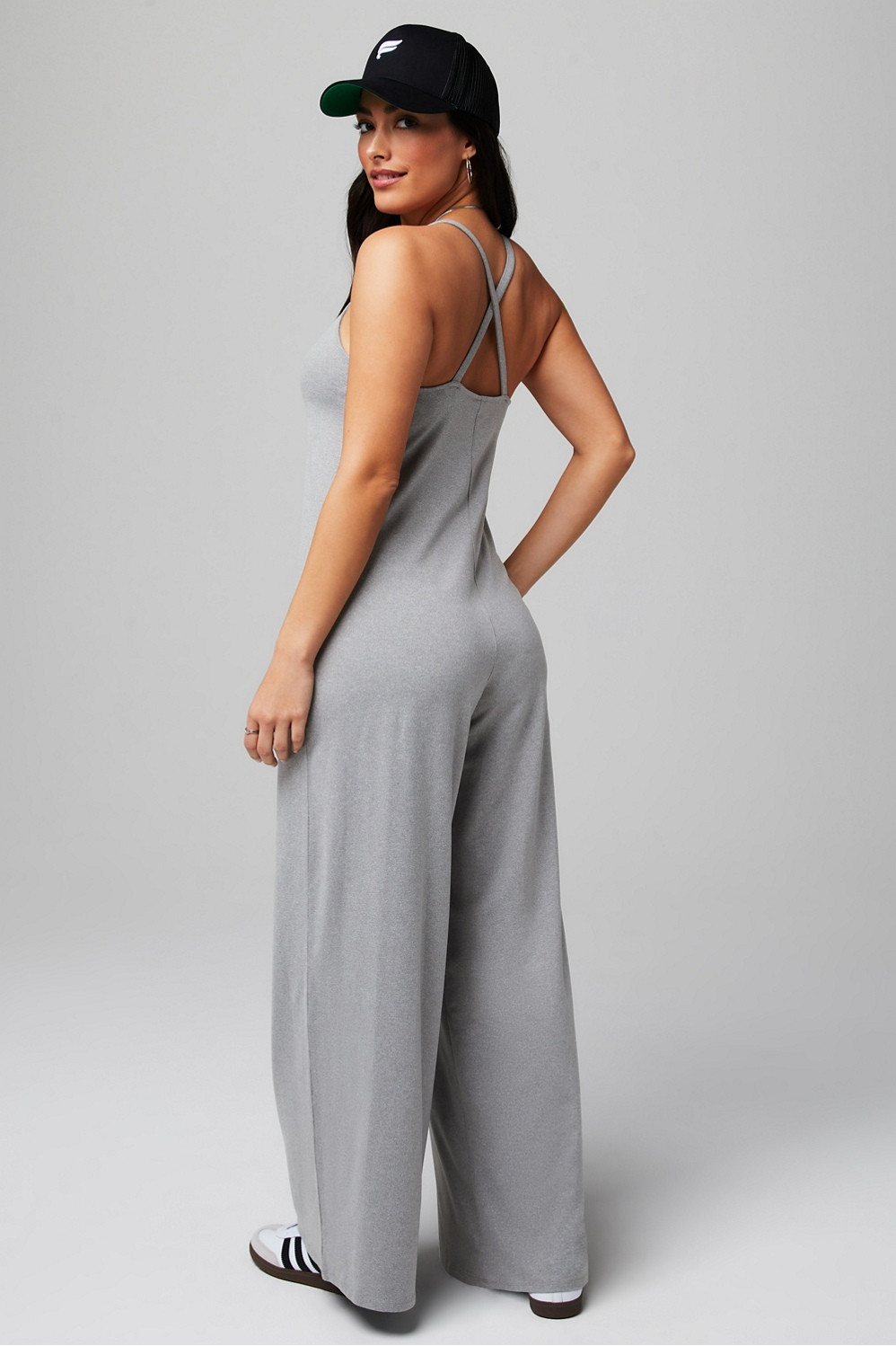 Cloud Jersey Wide Leg Onesie | Fabletics - North America