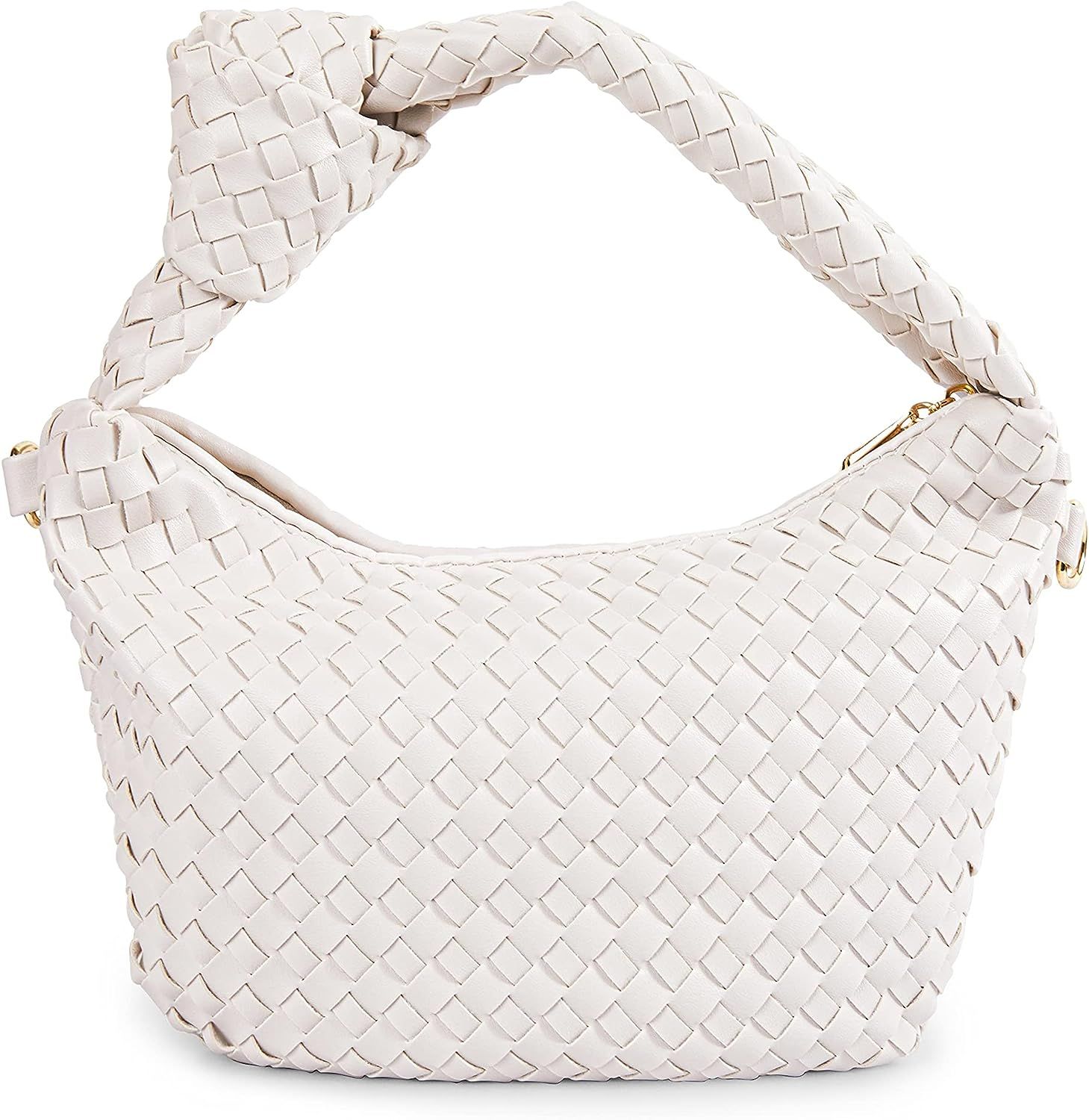 Women's Soft Faux Leather Tote Bag Top Handle Shoulder Bag Satchel Large Capacity Handbag (White) | Amazon (US)