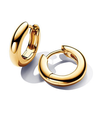 14K Gold-Plated Round Hoop Earrings | Macy's