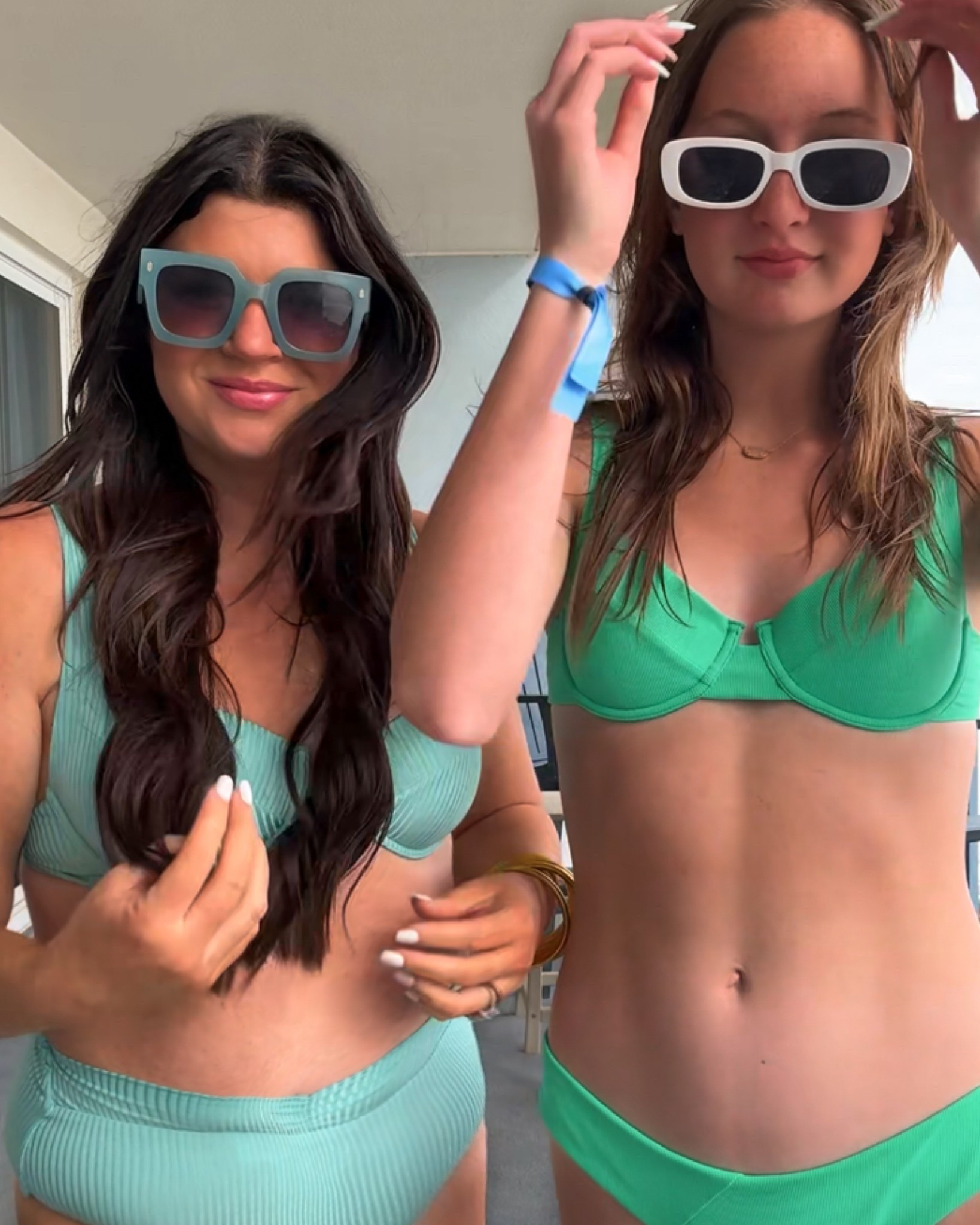 Vetchy suits in shades of the Gulf - she’s wearing the standard bottom and wearing the high waisted style 

#LTKTravel #LTKSwim