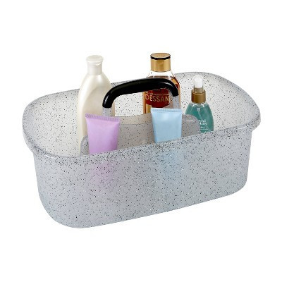 Granite Look Plastic Bath Tote Gray - Bath Bliss: Polypropylene Freestanding Shower Organizer, Dorm Essential | Target