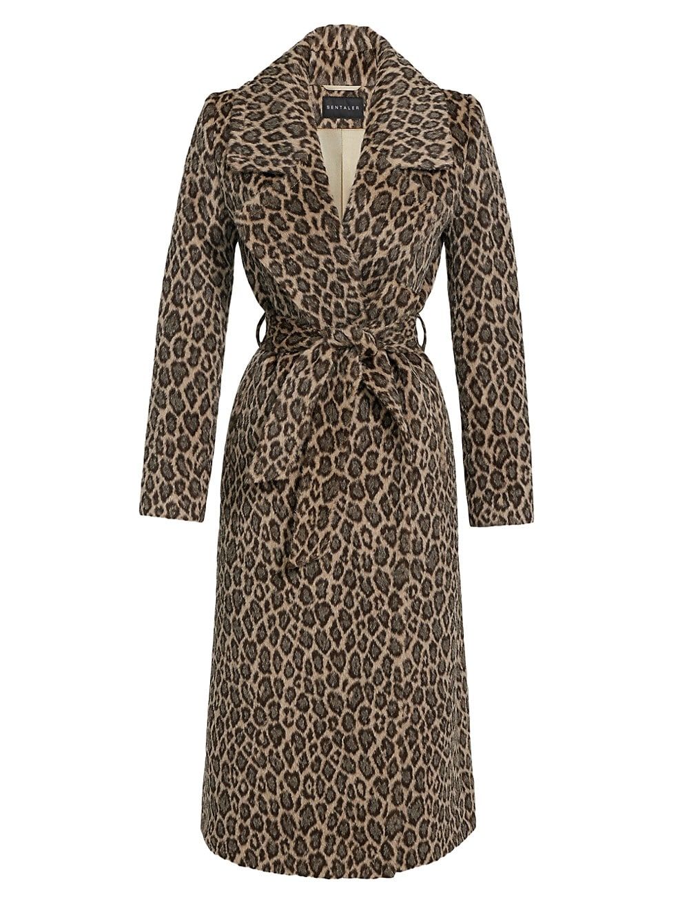 Belted Leopard-Print Alpaca-Blend Wrap Coat | Saks Fifth Avenue